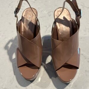 Absolutely Beautiful BCBGeneration platform wedges!!! My favorite!  NEVER WORN!